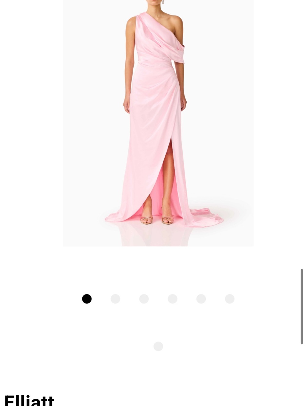 Elliatt One-Shoulder Draped Pink Gown
